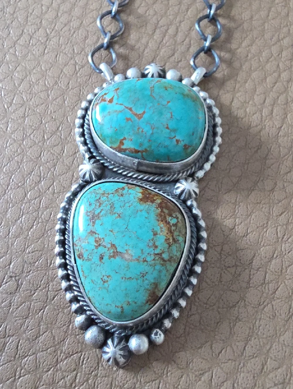 Beautiful NWOT Native American Navajo Scott Skeets Turquoise Necklace ๐ฉต๐ค๐๐ - Picture 11 of 16
